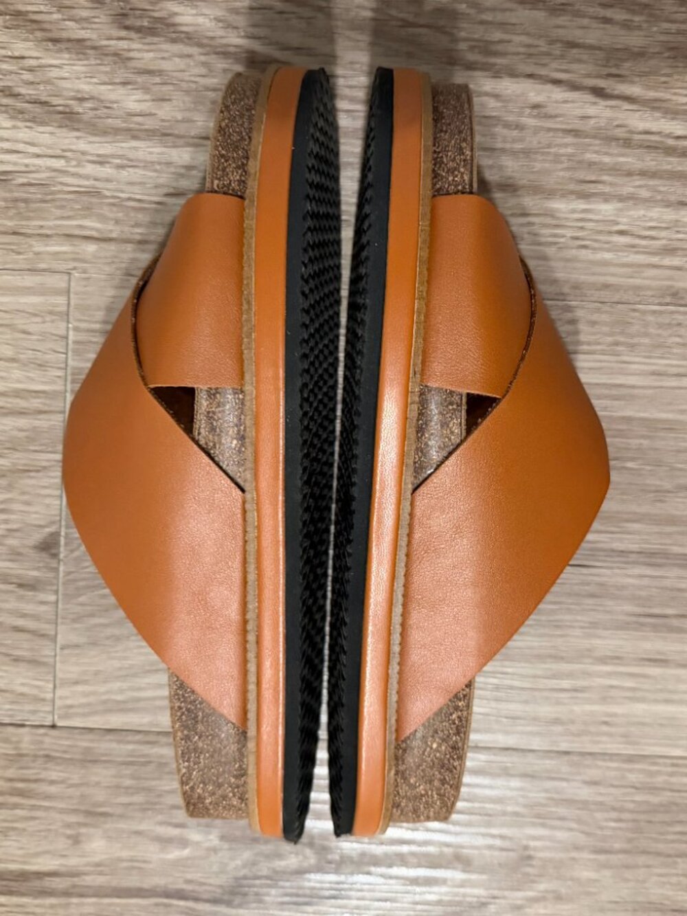 Free People Sidelines Footbed Sandals in Cognac - Picture 7 of 7